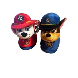 Nickelodeon Light Up Kids Paw Patrol Slippers Sz 9-10 Red Blue (UNUSED)